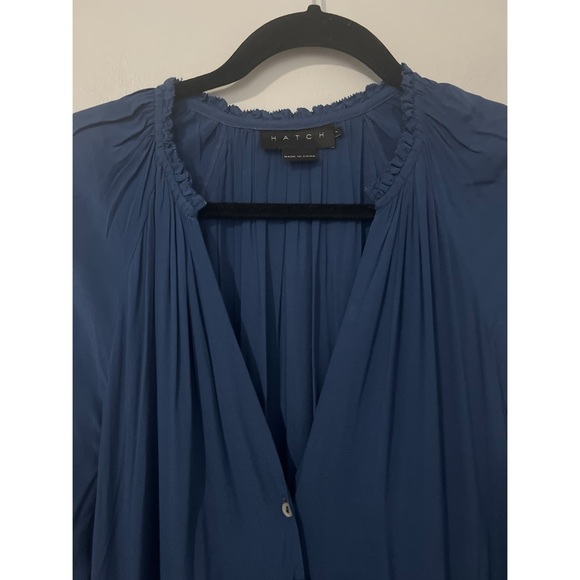 Hatch The Myra Maternity Dress Women's Size 1 Small Blue Lined Boho Prairie - Picture 8 of 15